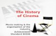 The History of Cinema Movie making & the organisation of the Industry Achievement Standard 90599 Movie making & the organisation of the Industry Achievement.