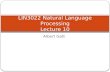 Albert Gatt LIN3022 Natural Language Processing Lecture 10.