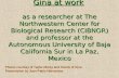 Gina at work as a researcher at The Northwestern Center for Biological Research (CIBNOR) and professor at the Autonomous University of Baja California.