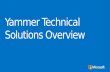 Yammer Technical Solutions Overview. Audience and Requirements 2 The Yammer Technical Solutions Overview module is an introduction to the Yammer Platform.