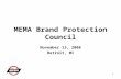 1 MEMA Brand Protection Council November 13, 2008 Detroit, MI.