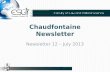 Chaudfontaine Newsletter Newsletter 12 – July 2013.