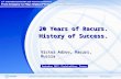 20 Years of Racurs. History of Success. Victor Adrov, Racurs, Russia From Imagery to Map: Digital Photogrammetric Technologies 13 th International Scientific.