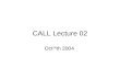 CALL Lecture 02 Oct 26 th 2004. Technology in CALL Hardware Software.