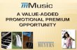 A VALUE-ADDED PROMOTIONAL PREMIUM OPPORTUNITY. MARKET TRENDS CDs are becoming music delivery dinosaurs- consumers much prefer to get their selections.