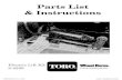 Toro WheelHorse Electric Lift Kit owners manual