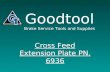 Goodtool Brake Service Tools and Supplies Cross Feed Extension Plate PN. 6936.