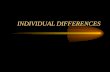 INDIVIDUAL DIFFERENCES. The Individual Interpersonal Influence and Group Behavior Organizational Processes Skills & Abilities Perception Personality Attitudes.