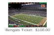 Bengals Ticket: $100.00. Catching a Shuttle Pass from Brett Favre: $ 250 Fine.
