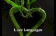 Love Languages. Speaking different languages makes good communication difficult.