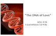 The DNA of Love John 3:16 1 Corinthians 13:4-8a. Valentines 2012 – Which gift would you be most excited to see on Valentines Day? 5. Candy 4. Jewelry.
