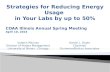 Strategies for Reducing Energy Usage in Your Labs by up to 50% Vytenis Milunas Director of Project Management University of Illinois - Chicago Daniel L.