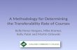 A Methodology for Determining the Transferability Rate of Courses Kelly Perez-Vergara, Mike Kramer, Kelly Patel and Martin Orlowski.
