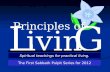 Principles of ivin LG Spiritual teachings for practical living. The First Sabbath Pulpit Series for 2012.