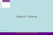 Modernising Childrens Hearing Aid Services Speech Testing Wave 4 EJB 17/05/04.