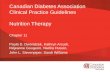 Canadian Diabetes Association Clinical Practice Guidelines Nutrition Therapy Chapter 11 Paula D. Dworatzek, Kathryn Arcudi, Réjeanne Gougeon, Nadira Husein,