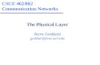 1 CSCE 462/862 Communication Networks The Physical Layer Steve Goddard goddard@cse.unl.edu.