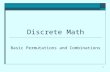 1 Discrete Math Basic Permutations and Combinations.