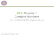 FP1: Chapter 1 Complex Numbers Dr J Frost (jfrost@tiffin.kingston.sch.uk) Last modified: 2 nd January 2014.