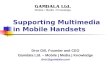 Supporting Multimedia in Mobile Handsets Dror Gill, Founder and CEO Gamdala Ltd. – Mobile | Media | Knowledge dror@gamdala.com.