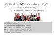 Optical MEMS Laboratory - OML Prof. Dr. Hakan Ürey Koç University, Electrical Engineering RESEARCH AREAS 2D/3D Display and Imaging Systems MEMS/NEMS sensors.