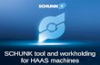 SCHUNK tool and workholding for HAAS machines. H. Brinkmann Folie 2 SCHUNK equipment for HAAS machines Recommended SCHUNK equipment Tool holder package.
