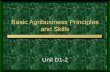 Basic Agribusiness Principles and Skills Unit D1-2.
