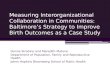 Measuring Interorganizational Collaboration in Communities: Baltimores Strategy to Improve Birth Outcomes as a Case Study Donna Strobino and Meredith Matone.