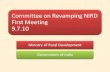 Committee on Revamping NIRD First Meeting 9.7.10 Ministry of Rural Development Government of India.