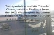 Transportation and Air Traveler Characteristics Findings from the 2011 Washington-Baltimore Regional Air Passenger Survey Transportation Planning Board.
