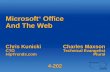 Chris Kunicki CTOHipTrends.com Charles Maxson Technical Evangelist Plural Microsoft ® Office And The Web 4-202.