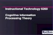 Instructional Technology 6260 Cognitive Information Processing Theory.