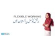 FLEXIBLE WORKING. Flexible Working Why is it so important to the British Council? Flexible working options are an important element in the Council’s policy.