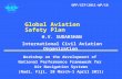 Global Aviation Safety Plan H.V. SUDARSHAN H.V. SUDARSHAN International Civil Aviation Organization International Civil Aviation Organization Workshop.