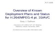 Overview of Known Deployment Plans and Status for H.264/MPEG-4 pt. 10/AVC Gary J. Sullivan Document JVT-J009 of 10 th JVT Meeting Waikoloa, Hawaii, December,