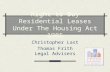Right to Buy Residential Leases Under The Housing Act 1985 Christopher Last Thomas Frith Legal Advisers.