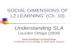 SOCIAL DIMENSIONS OF L2 LEARNING (Ch. 10) Understanding SLA Lourdes Ortega (2009)  Published by Routledge © 2009 Mark Sawyer.
