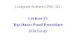 Computer Science CPSC 322 Lecture 25 Top Down Proof Procedure (Ch 5.2.2)