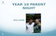 YEAR 10 PARENT NIGHT WELCOME! 1. INTRODUCTION Adam Pengelly Year Leader 2.
