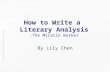 How to Write a Literary Analysis -The Miracle Worker By Lily Chen.