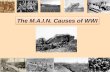 The M.A.I.N. Causes of WWI 1. MILITARISM “I and the army were born for one another.” -Kaiser Wilhelm “I and the army were born for one another.” -Kaiser.