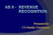 Presented by CA Sandip Chandarana 1. OBJECTIVES  Recognition of revenue in the statement of profit and loss account arising in the ordinary course of.