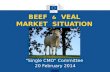 BEEF & VEAL MARKET SITUATION "Single CMO" Committee 20 February 2014.