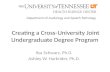 Creating a Cross-University Joint Undergraduate Degree Program Ilsa Schwarz, Ph.D. Ashley W. Harkrider, Ph.D.