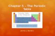 Chapter 5 – The Periodic Table Jennie L. Borders.
