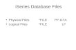 iSeries Database Files Physical Files *FILE PF-DTA Logical Files *FILELF.