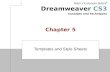 Dreamweaver CS3 Concepts and Techniques Chapter 5 Templates and Style Sheets.