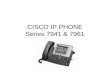 CISCO IP PHONE Series 7941 & 7961. Phone Screen Features Primary Phone line Icons for Programmable buttons Softkey labels Status line Call activity area.