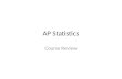 AP Statistics Course Review. Exploring Data Variables can be categorical or quantitative Discrete or continuous For categorical data, we use bar charts.