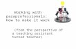 Working with paraprofessionals: How to make it work (from the perspective of a teaching assistant turned teacher)